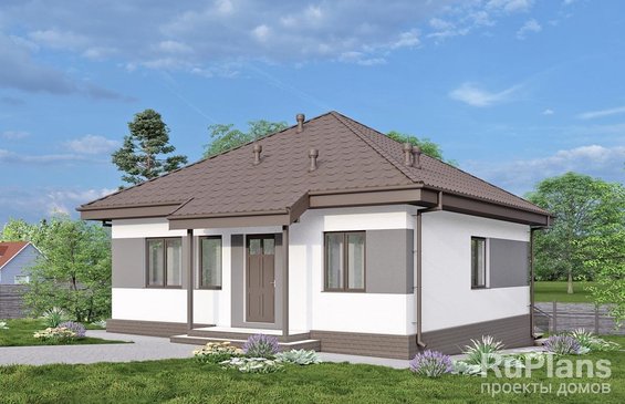 Rg6508 - Одноэтажный дом с двумя спальнями и террасой